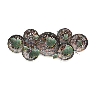 Brown metal dome LED wall art - Craftkriti