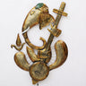 Medium Metal Ganesha Wall Art With Led - Craftkriti