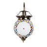Multicolour white double flower mosaic wall lamp - Craftkriti
