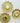 Golden Metal Wall Mirrors Set of 3