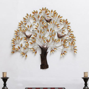 Metal Birds On Tree Wall Art - Craftkriti