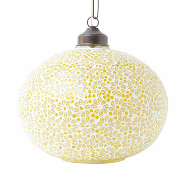 Yellow glass mosaic tulsa ceiling hanging lamp - Craftkriti